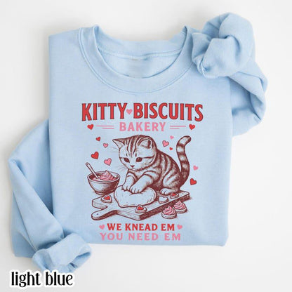 Valentines Kitty Biscuits Bakery Sweatshirt