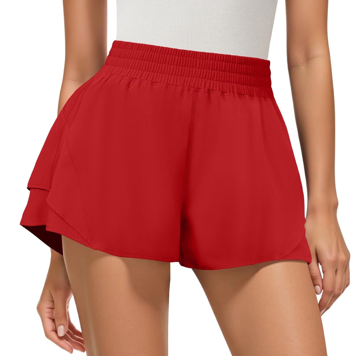 Women's 2-in-1 High Waist Running Shorts with Pockets