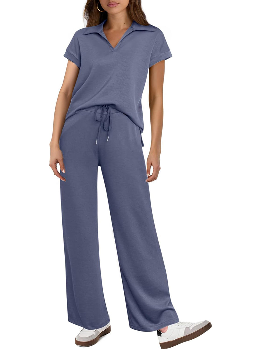 ✨Women's Cap Sleeve Top and Drawsting Pants 2 Piece Lounge Set Tracksuit