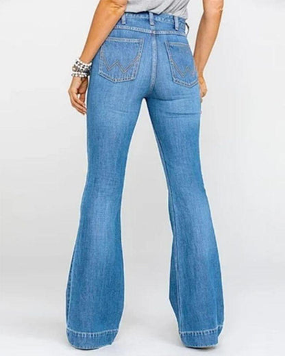 90s Vintage Classic Flare Hem High Waist Jeans