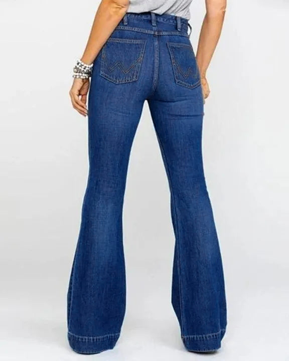 90s Vintage Classic Flare Hem High Waist Jeans