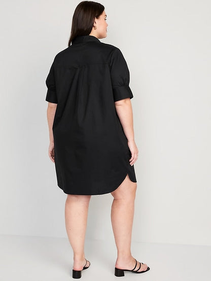 Short-Sleeve Shirt Dress (⏰ 40% OFF TODAY)