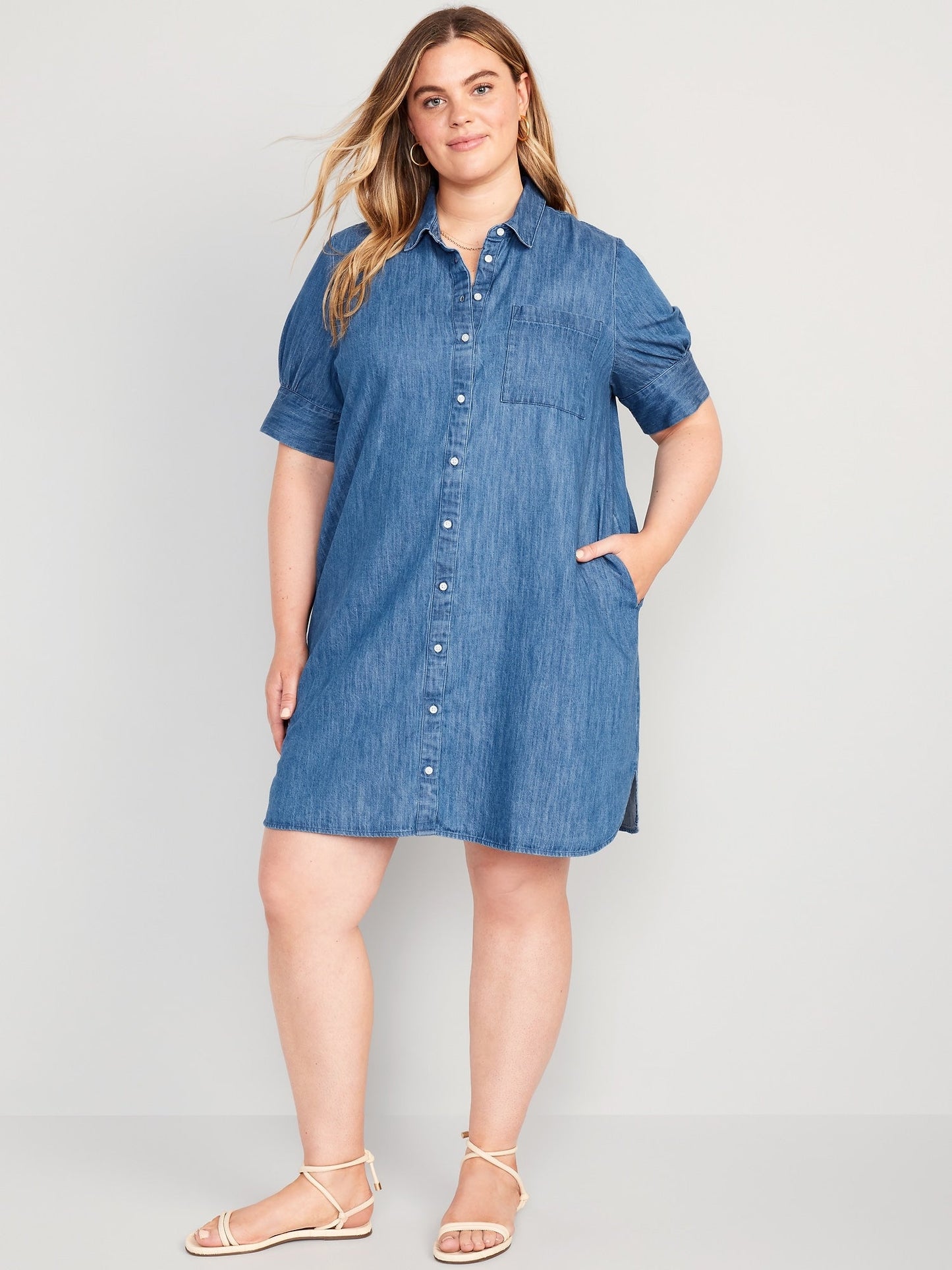 Short-Sleeve Shirt Dress (⏰ 40% OFF TODAY)