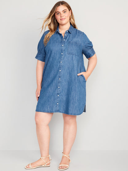 Short-Sleeve Shirt Dress (⏰ 40% OFF TODAY)
