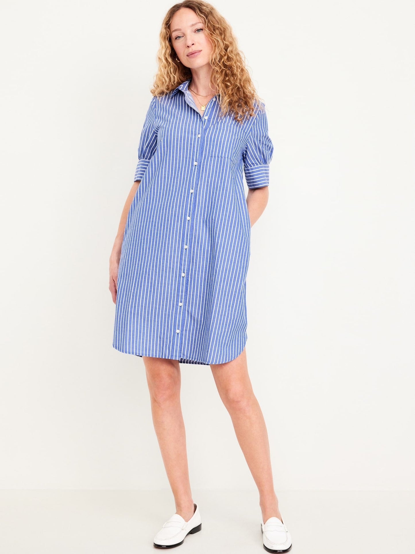 Short-Sleeve Shirt Dress (⏰ 40% OFF TODAY)
