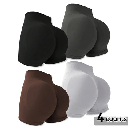 4-Pieces High Waist Tummy Control Butt-Lifting Seamless Shorts