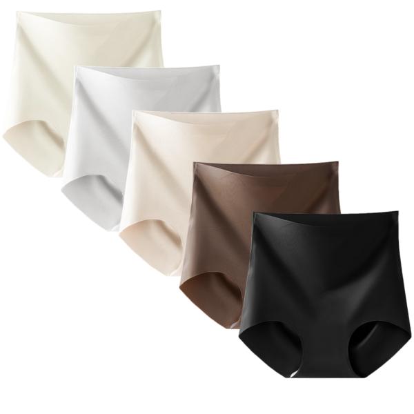 Women's High Waist Seamless Underwear 5-Pack, Silky Soft No-Show Briefs