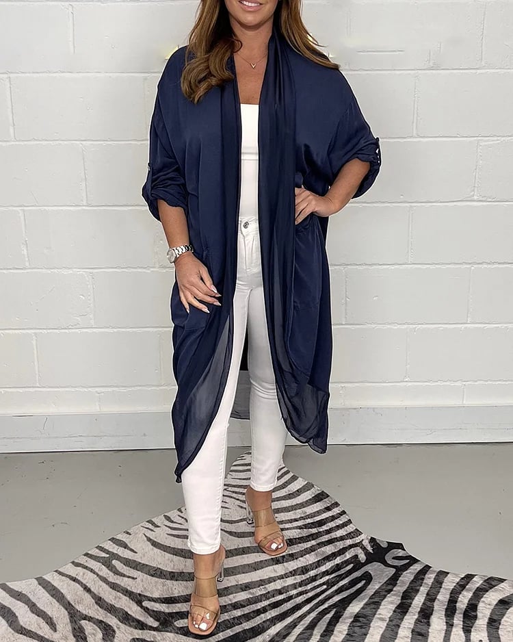 Silky Loose V-neck Top
