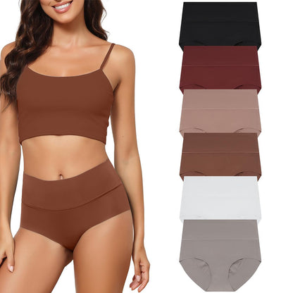 Women's Seamless High Waisted Underwear 6-Pack, Full Coverage No-Show Briefs