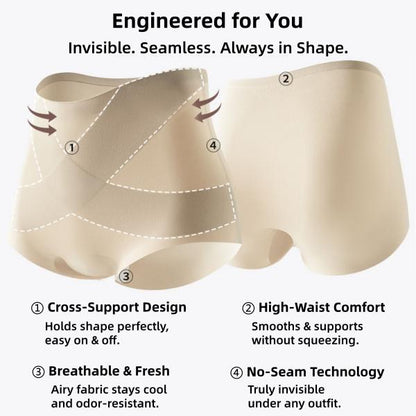 Women's High Waist Seamless Underwear 5-Pack, Silky Soft No-Show Briefs