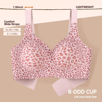 Women's Wireless Lace Back Seamless Comfort Bra