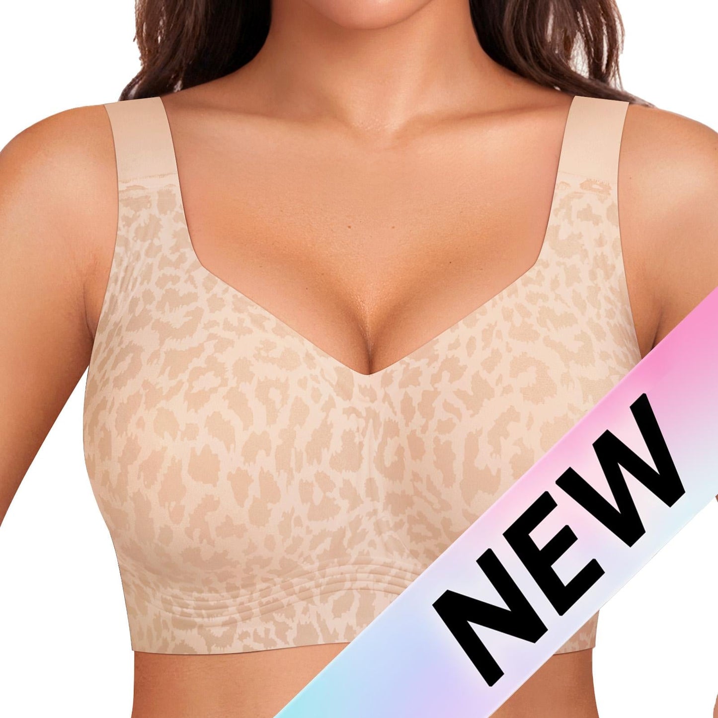 Women's Wireless Lace Back Seamless Comfort Bra