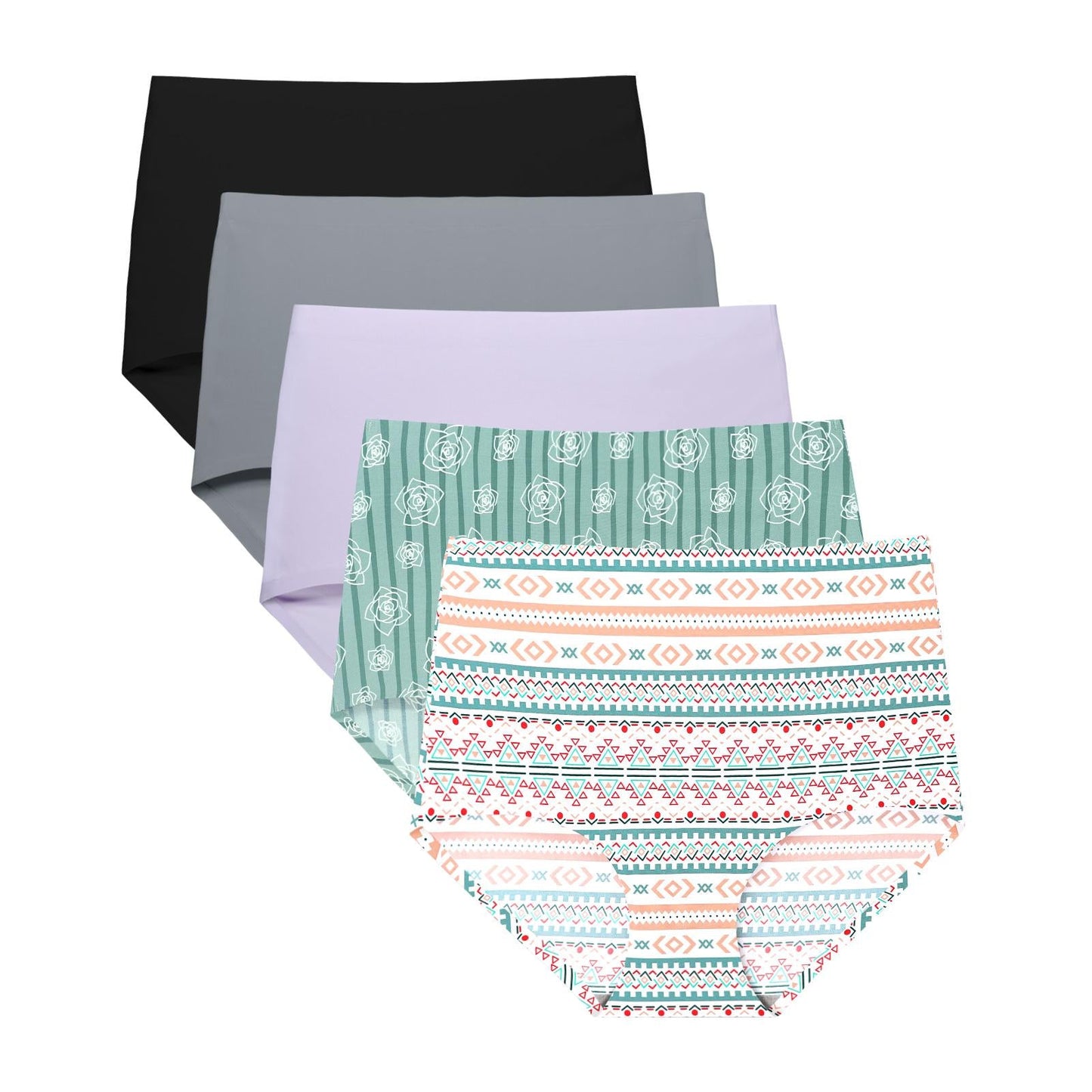 Women's High Waist Seamless No Show Underwear 5-Pack