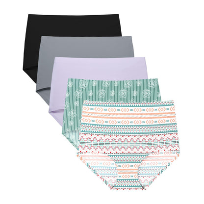 Women's High Waist Seamless No Show Underwear 5-Pack