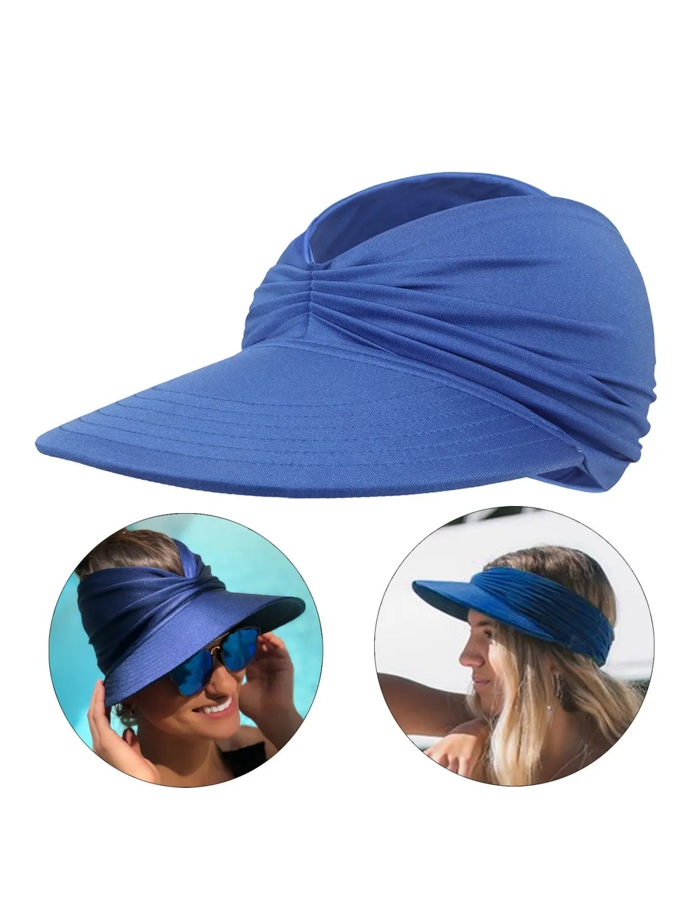 Women's Sun Protection Wide Brim Visor Hat Casual Outdoor Beach Sun Hat