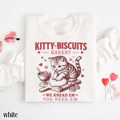 Valentines Kitty Biscuits Bakery Sweatshirt