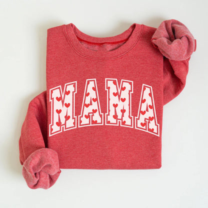 Valentines Mom Heart Crewneck Sweatshirt