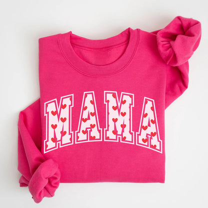 Valentines Mom Heart Crewneck Sweatshirt