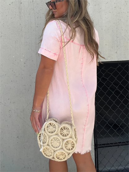 Women's Washed Shirt Dress (Buy 2 Free Shipping)