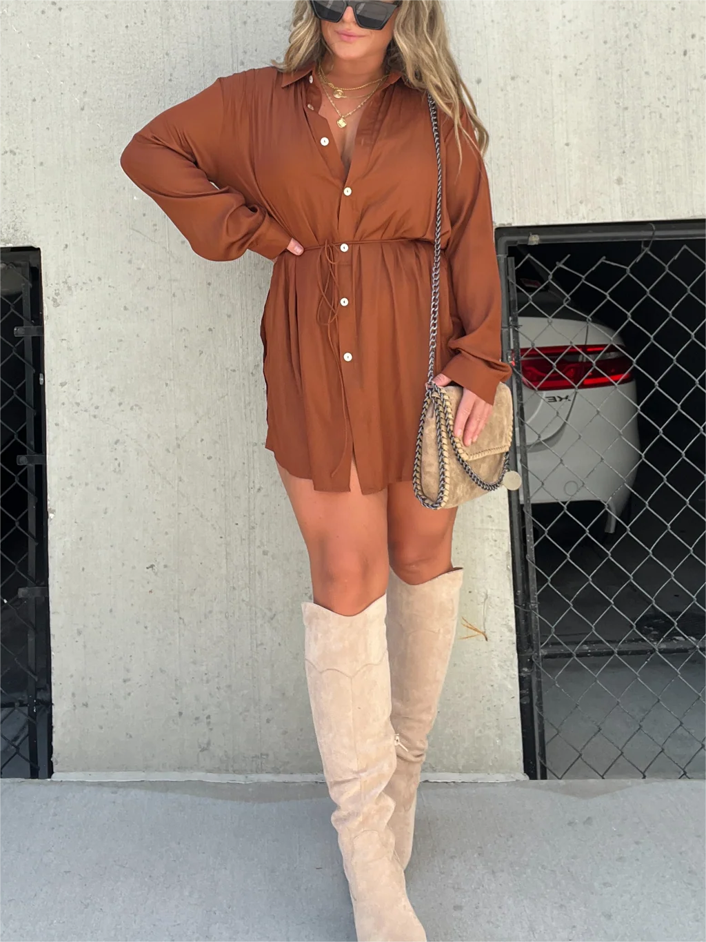Satin Covered Nights 2-Piece Tunic Set (Buy 2 Free Shipping)