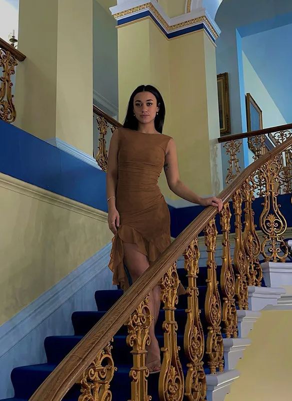 Sleeveless Ruffle Midi Dress (Buy 2 Free Shipping)
