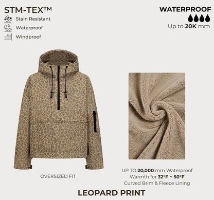 Limited time sale🔥Fleece-lined Waterproof Raincoat Hoodie With Kangaroo Pocket