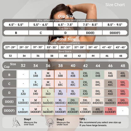 Women's Wireless Lace Back Seamless Comfort Bra