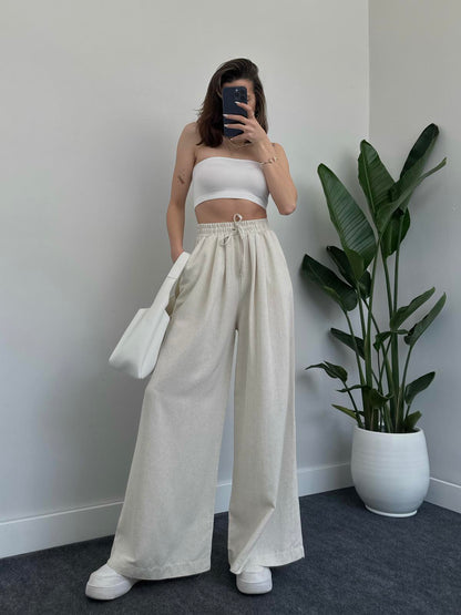 linen trousers