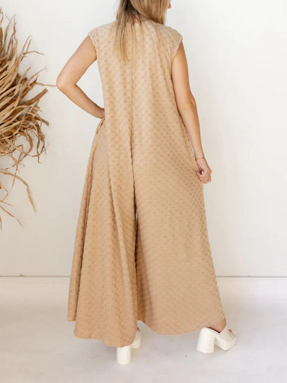 Women's Plaid Button Loose Jumpsuit (Buy 2 Free Shipping)
