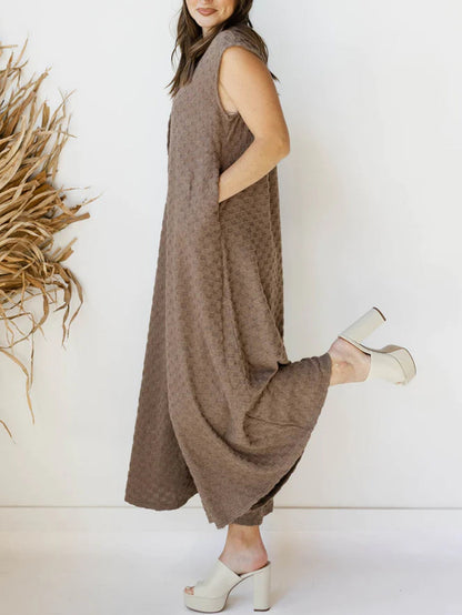 Women's Plaid Button Loose Jumpsuit (Buy 2 Free Shipping)