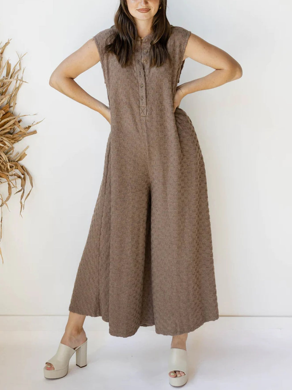 Women's Plaid Button Loose Jumpsuit (Buy 2 Free Shipping)