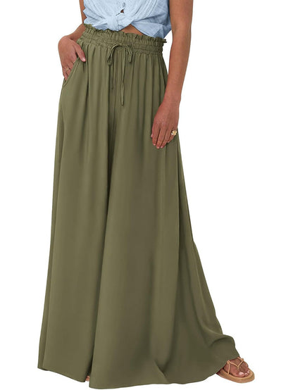 Women's Floral Print High Waist Wide Leg Pants
