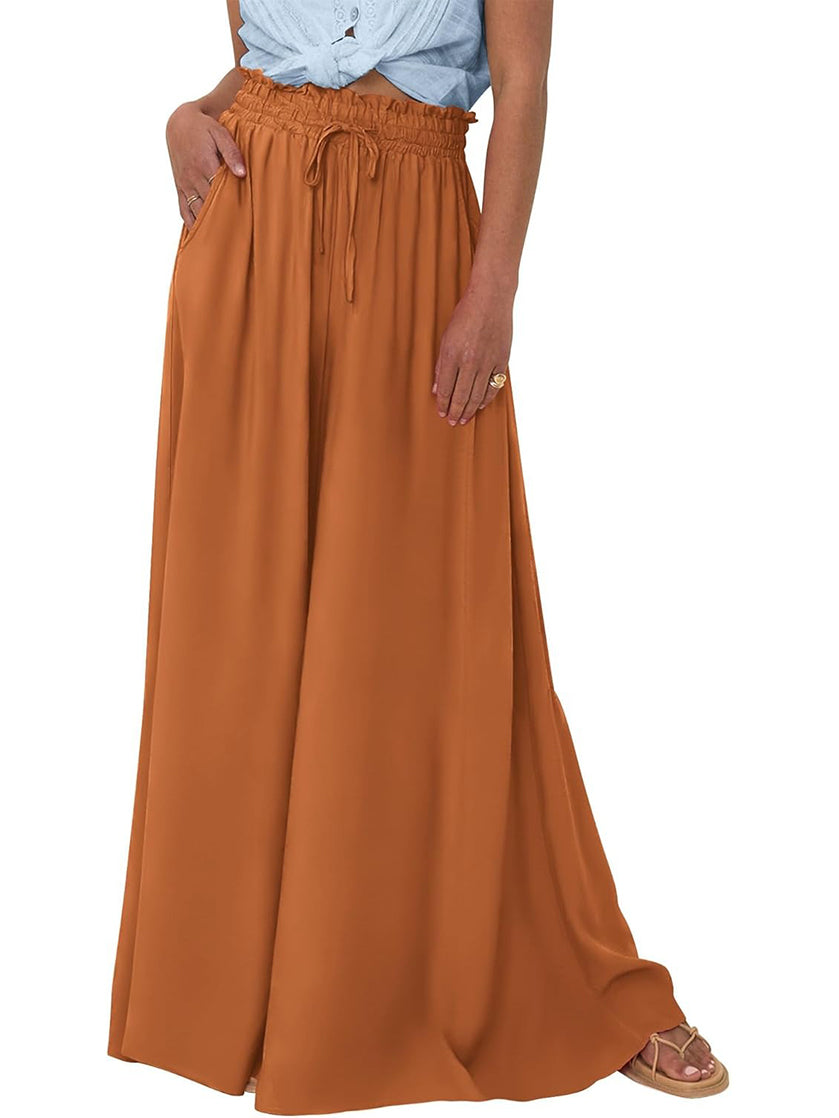 Women's Floral Print High Waist Wide Leg Pants